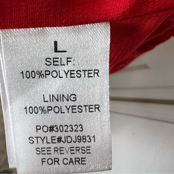 Ladies PROMESA Red Dress Large Ruffled Mini Dress. Perfect For Valentines Day - Picture 9 of 10